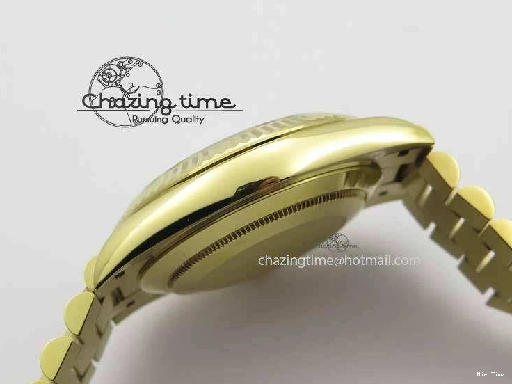 MiroTime 0427 Cozy Day-Date 40mm 228238 YG Noob 1:1 Best Edition Silver Dial On YG President Bracelet A 3710